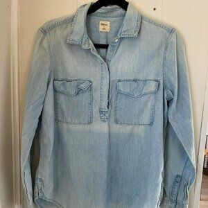 Women's GAP Western Denim Polo with Pockets SIZE SMALL